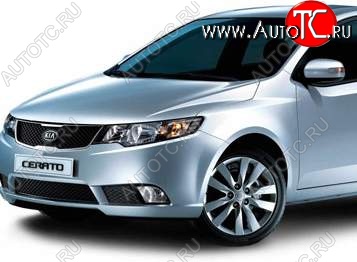 4 849 р. Левое крыло SAT (Тайвань) KIA Forte хэтчбек (2008-2013) (Неокрашенное)  с доставкой в г. Йошкар-Ола