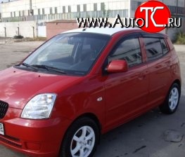 999 р. Комплект дефлекторов окон (ветровиков) 4 шт. (5 дв.) Russtal  KIA Picanto  1 SA хэтчбэк 5 дв. (2003-2007) дорестайлинг  с доставкой в г. Йошкар-Ола