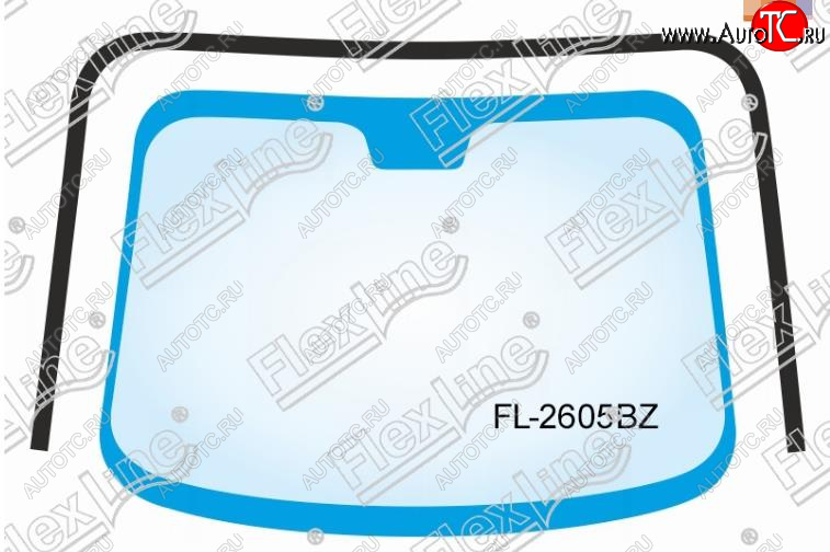 2 199 р. Молдинг лобового стекла FlexLine  KIA Rio  2 JB (2005-2011) дорестайлинг седан, дорестайлинг, хэтчбэк 5 дв., рестайлинг седан, рестайлинг, хэтчбэк 5 дв.  с доставкой в г. Йошкар-Ола