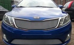 1 539 р. Нижняя сетка на бампер Russtal (хром) KIA Rio 3 QB дорестайлингхэтчбек5дв. (2011-2015)  с доставкой в г. Йошкар-Ола. Увеличить фотографию 2