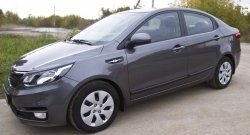 2 799 р. Молдинги RA (вариант 2, комплект 4 шт)  KIA Rio  3 QB (2015-2017) рестайлинг седан (Поверхность глянец (под окраску), Неокрашенные)  с доставкой в г. Йошкар-Ола. Увеличить фотографию 5