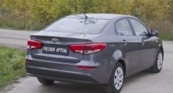 1 169 р. Защитная накладка на задний бампер RA KIA Rio 3 QB рестайлинг седан (2015-2017)  с доставкой в г. Йошкар-Ола. Увеличить фотографию 3