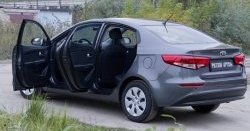 2 259 р. Накладки на порожки автомобиля RA v2 KIA Rio 3 QB рестайлинг седан (2015-2017)  с доставкой в г. Йошкар-Ола. Увеличить фотографию 2