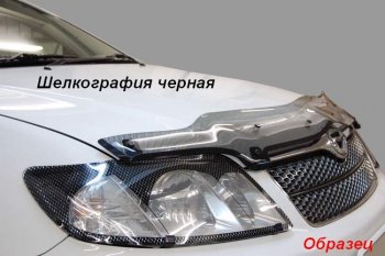 2 049 р. Дефлектор капота CA-Plastic KIA Rio X-line (2017-2021) (Classic черный, Без надписи)  с доставкой в г. Йошкар-Ола. Увеличить фотографию 7