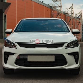 Реснички на фары MV-Tuning KIA Rio 4 FB дорестайлинг седан (2016-2020)