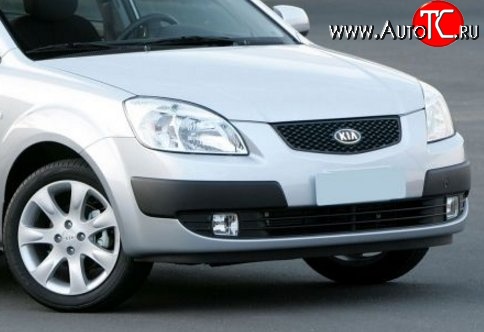 1 699 р. Передний бампер Стандартный KIA Rio 2 JB дорестайлинг седан (2005-2009) (Неокрашенный)  с доставкой в г. Йошкар-Ола