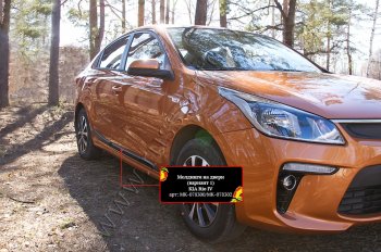 3 599 р. Молдинги дверей RA (№1, комплект 4 шт.) KIA Rio 4 FB дорестайлинг седан (2016-2020) (Поверхность глянец (под окраску), Неокрашенные)  с доставкой в г. Йошкар-Ола. Увеличить фотографию 3