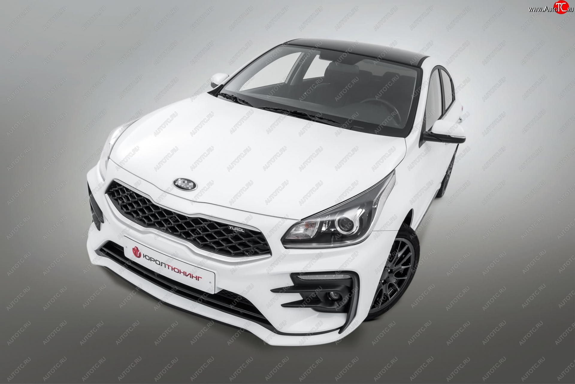 29 699 р. Передний бампер Kudos LUX  KIA Rio  4 FB (2016-2020) дорестайлинг седан (Под прямоугольные ДХО с ПТФ, Неокрашенный)  с доставкой в г. Йошкар-Ола