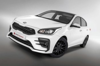 17 999 р. Передний бампер Kudos Romb KIA Rio 4 FB дорестайлинг седан (2016-2020) (Под прямоугольные ДХО с ПТФ, Неокрашенный)  с доставкой в г. Йошкар-Ола. Увеличить фотографию 4