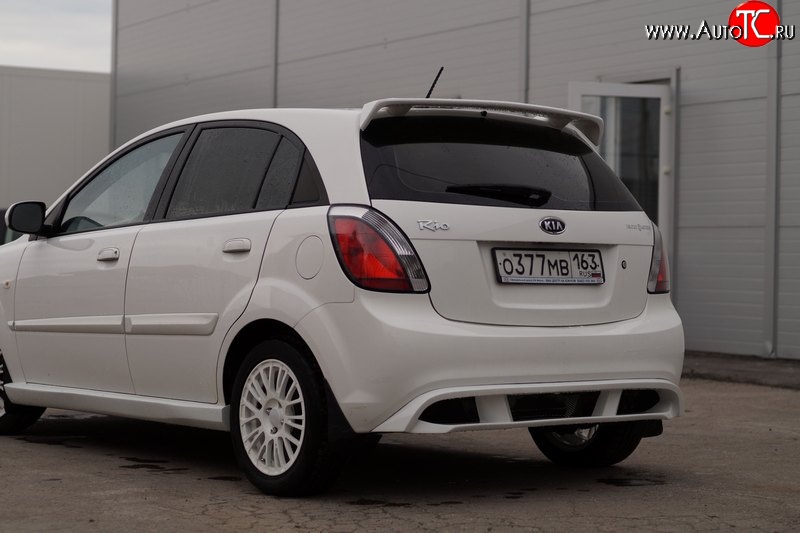 5 899 р. Накладка заднего бампера Vita Dm  KIA Rio ( 2 JB,  4 FB) (2005-2024) дорестайлинг, хэтчбэк 5 дв., рестайлинг, хэтчбэк 5 дв., рестайлинг седан (Неокрашенная)  с доставкой в г. Йошкар-Ола