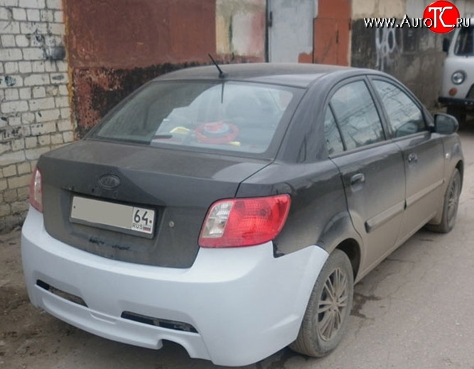 15 999 р. Задний бампер (седан) Ixion KIA Rio 2 JB дорестайлинг седан (2005-2009) (Неокрашенный)  с доставкой в г. Йошкар-Ола