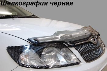 2 289 р. Дефлектор капота CA-Plastiс  KIA Sorento  XM (2009-2012) дорестайлинг (серия Шелкография черная)  с доставкой в г. Йошкар-Ола. Увеличить фотографию 2