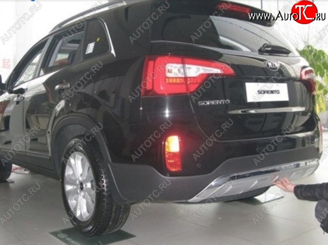 16 999 р. Накладка на задний бампер CT KIA Sorento XM рестайлинг (2012-2015) (Неокрашенная)  с доставкой в г. Йошкар-Ола