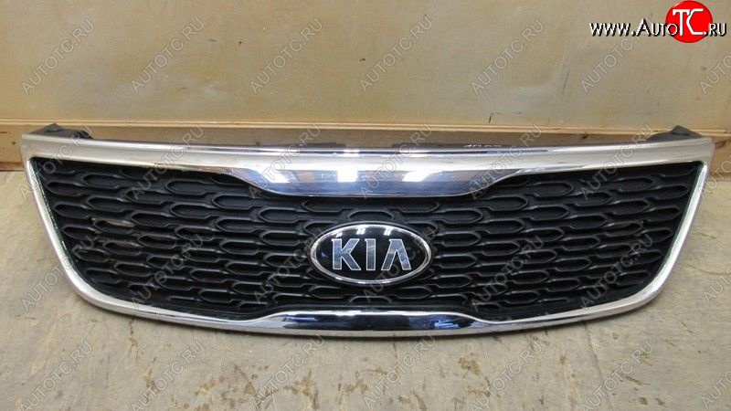 5 099 р. Решетка радиатора SPARD (хром) KIA Sorento XM рестайлинг (2012-2015) (Неокрашенная)  с доставкой в г. Йошкар-Ола