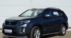 17 849 р. Одинарная защита переднего бампера диаметром 76 мм SLITKOFF KIA Sorento XM рестайлинг (2012-2015)  с доставкой в г. Йошкар-Ола. Увеличить фотографию 4