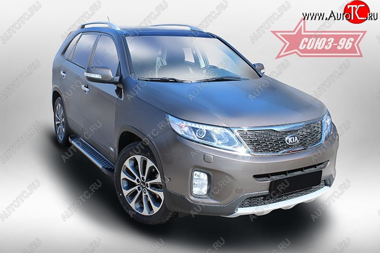 9 764 р. Пороги алюминиевый профиль,Kia Sorento 2013- KIA Sorento XM рестайлинг (2012-2015)  с доставкой в г. Йошкар-Ола