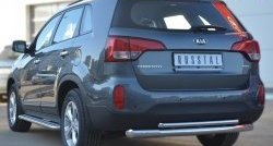 21 649 р. Защита заднего бампера (Ø76 и 42 мм, нержавейка) SLITKOFF KIA Sorento XM рестайлинг (2012-2015)  с доставкой в г. Йошкар-Ола. Увеличить фотографию 3