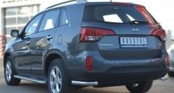 13 799 р. Защита заднего бампера (Ø63 мм уголки, нержавейка) SLITKOFF  KIA Sorento  XM (2012-2015) рестайлинг  с доставкой в г. Йошкар-Ола. Увеличить фотографию 4