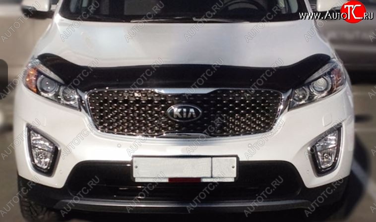 2 879 р. Дефлектор капота SIM KIA Sorento UM/Prime дорестайлинг (2014-2018)  с доставкой в г. Йошкар-Ола