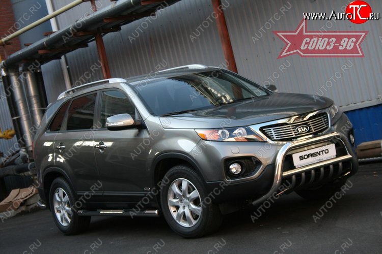 16 649 р. Защита переднего бампера Souz-96 (d76) KIA Sorento XM дорестайлинг (2009-2012)  с доставкой в г. Йошкар-Ола