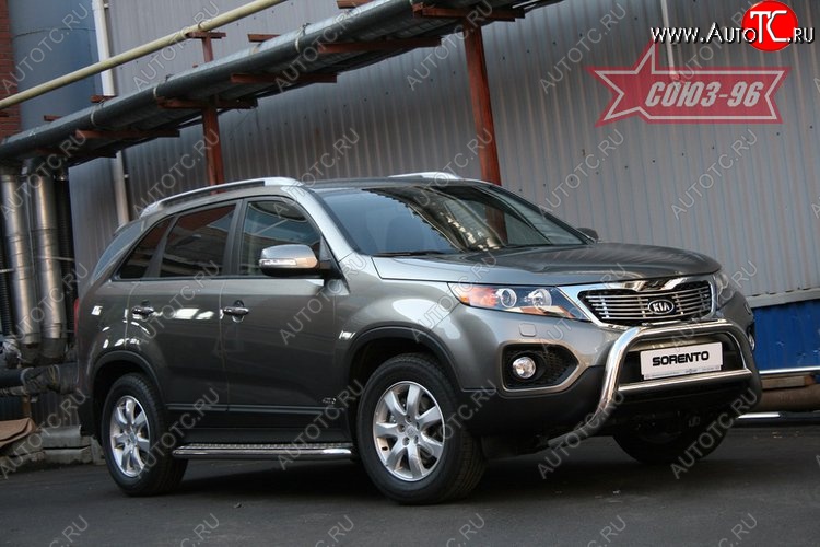 17 594 р. Защита переднего бампера Souz-96 (d76) KIA Sorento XM дорестайлинг (2009-2012)  с доставкой в г. Йошкар-Ола