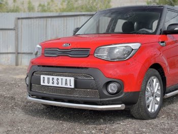 14 549 р. Одинарная защита переднего бампера диаметром 63 мм SLITKOFF  KIA Soul  PS (2014-2016) дорестайлинг  с доставкой в г. Йошкар-Ола. Увеличить фотографию 3