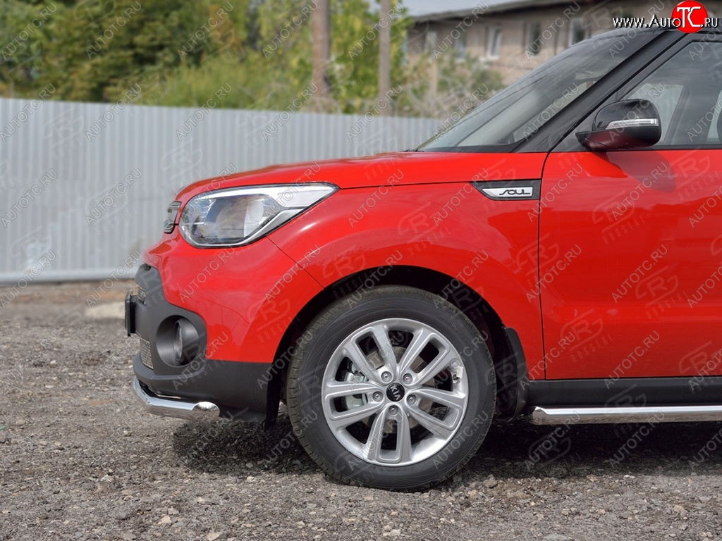 14 549 р. Одинарная защита переднего бампера диаметром 63 мм SLITKOFF  KIA Soul  PS (2014-2016) дорестайлинг  с доставкой в г. Йошкар-Ола