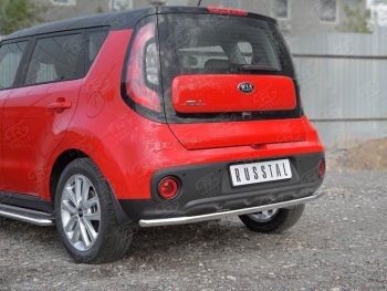 12 599 р. Одинарная защита заднего бампера диаметром 42 SLITKOFF  KIA Soul  PS (2014-2016) дорестайлинг  с доставкой в г. Йошкар-Ола. Увеличить фотографию 3