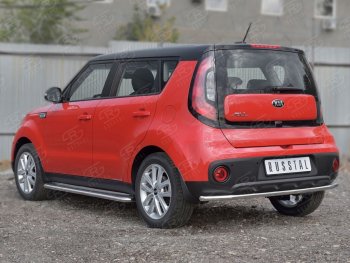 Одинарная защита заднего бампера диаметром 42 SLITKOFF KIA (КИА) Soul (Сол)  PS (2014-2016) PS дорестайлинг