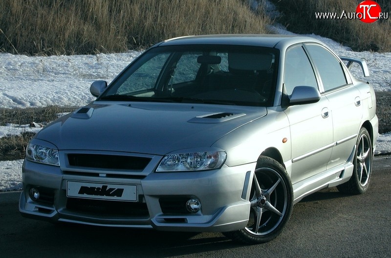 4 599 р. Пороги накладки Nika Klassik KIA Spectra (2000-2009) (Неокрашенные)  с доставкой в г. Йошкар-Ола