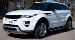 27 649 р. Защита переднего бампера (2 трубыØ75х42 мм, нержавейка) Russtal Land Rover Range Rover Evoque 1 L538 дорестайлинг 5 дв. (2011-2015)  с доставкой в г. Йошкар-Ола. Увеличить фотографию 4