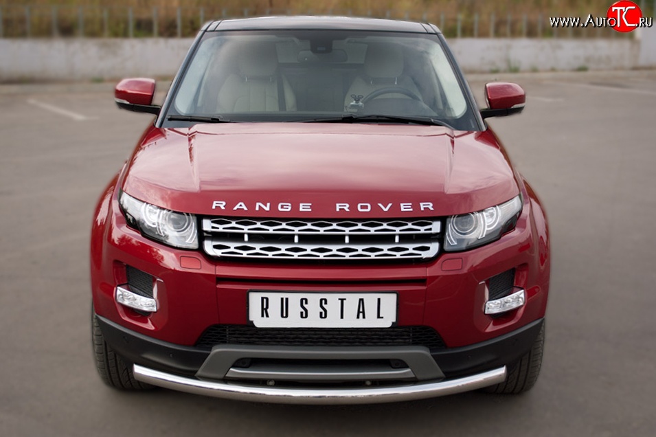 13 349 р. Одинарная защита переднего бампера диаметром 63 мм (Prestige u Pure) SLITKOFF Land Rover Range Rover Evoque 1 L538 дорестайлинг 5 дв. (2011-2015)  с доставкой в г. Йошкар-Ола