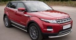 15 799 р. Защита порогов из круглой трубы диаметром 63 мм (Prestige u Pure) Russtal Land Rover Range Rover Evoque 1 L538 дорестайлинг 5 дв. (2011-2015) (Защита порогов с со скосами на торцах (вариант 1))  с доставкой в г. Йошкар-Ола. Увеличить фотографию 12