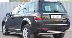 15 799 р. Защита порогов из круглой трубы диаметром 63 мм (рестайлинг) Russtal Land Rover Freelander L359 дорестайлинг (2006-2010) (Защита порогов со скосами на торцах (вариант 1))  с доставкой в г. Йошкар-Ола. Увеличить фотографию 3