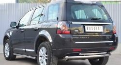 15 799 р. Защита порогов из круглой трубы диаметром 63 мм (рестайлинг) Russtal Land Rover Freelander L359 дорестайлинг (2006-2010) (Защита порогов со скосами на торцах (вариант 1))  с доставкой в г. Йошкар-Ола. Увеличить фотографию 6