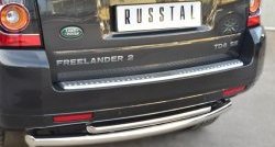 19 899 р. Защита заднего бампера (Ø63 и 42 мм, нержавейка) SLITKOFF Land Rover Freelander L359 дорестайлинг (2006-2010)  с доставкой в г. Йошкар-Ола. Увеличить фотографию 2