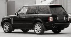 24 199 р. Накладка Verge на задний бампер Land Rover Range Rover 3 L322 дорестайлинг (2002-2006) (Неокрашенная)  с доставкой в г. Йошкар-Ола. Увеличить фотографию 2