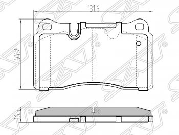 Колодки тормозные SAT (передние) Land Rover Range Rover Sport 1 L320 дорестайлинг (2005-2009)