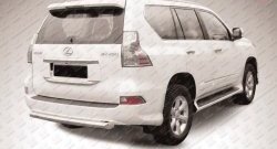 Защита заднего бампера из короткой трубы диаметром 76 мм Slitkoff Lexus GX460 J150 1-ый рестайлинг (2013-2019)