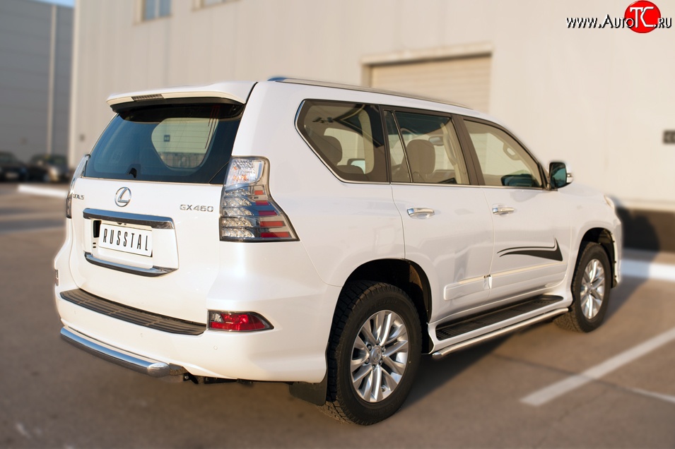 15 999 р. Защита заднего бампера (Ø76 мм, нержавейка) SLITKOFF  Lexus GX460  J150 (2013-2022) 1-ый рестайлинг, 2-ой рестайлинг  с доставкой в г. Йошкар-Ола