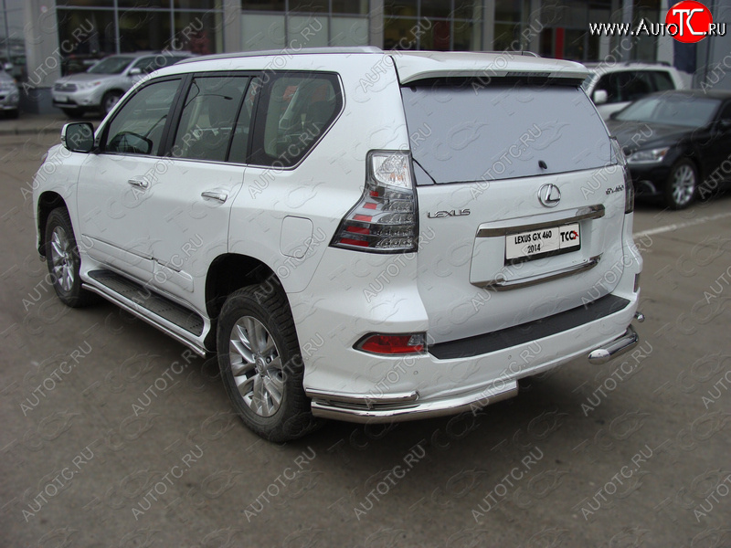 32 749 р. Защита заднего бампера (уголки двойные) ТСС 76,1/42 мм  Lexus GX460  J150 (2013-2019) 1-ый рестайлинг  с доставкой в г. Йошкар-Ола