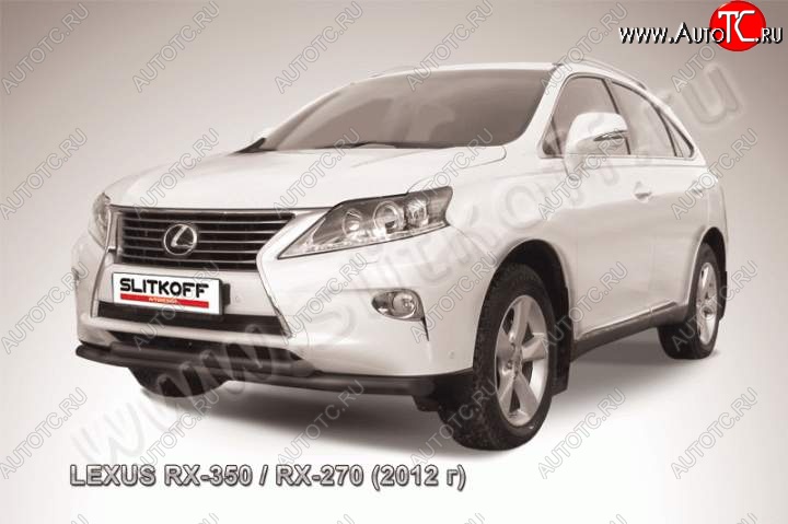 17 499 р. Защита переднего бампера из труб d57 Slitkoff Lexus RX350 AL10 рестайлинг (2012-2015) (Цвет: серебристый)  с доставкой в г. Йошкар-Ола