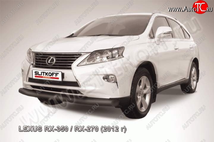 14 999 р. Защита переднего бампера из трубы d76 Slitkoff (дуга)  Lexus RX  270 - RX350  AL10 (Цвет: серебристый)  с доставкой в г. Йошкар-Ола