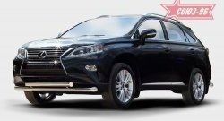 Защита переднего бампера двойная Souz-96 (d76/75х42). Lexus RX450H AL10 дорестайлинг (2009-2012)