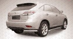 Защита заднего бампера из двух боковых уголков диаметром 57 мм Slitkoff Lexus RX350 AL10 рестайлинг (2012-2015)