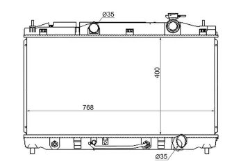 Радиатор двигателя (пластинчатый, МКПП/АКПП) SAT Lexus (Лексус) ES350 (ЕС)  XV40 (2006-2012), Toyota (Тойота) Camry (Камри)  XV40 (2009-2011),  Venza (Венза)  GV10 (2008-2012)