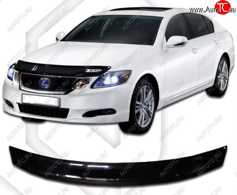 1 999 р. Дефлектор капота CA-Plastiс  Lexus GS300  S190 (2005-2006) дорестайлинг (Classic черный, Без надписи)  с доставкой в г. Йошкар-Ола