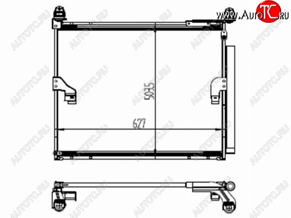 8 449 р. Радиатор кондиционера SAT  Lexus GX460  J150 (2009-2013), Toyota 4Runner  N280 (2009-2013), Toyota Land Cruiser Prado  J150 (2009-2013)  с доставкой в г. Йошкар-Ола