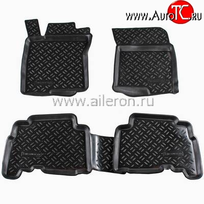 1 789 р. Коврики в салон Aileron 4 шт. (полиуретан) Toyota Land Cruiser Prado J150 дорестайлинг (2009-2013)  с доставкой в г. Йошкар-Ола