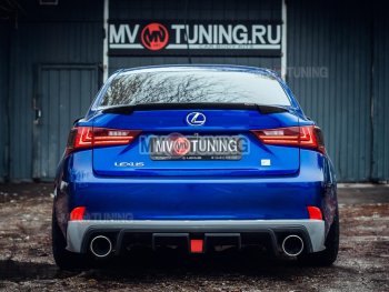 16 499 р. Диффузор заднего бампера MV tuning (со стоп сигналом и килями)  Lexus IS250  XE30 седан (2013-2016) дорестайлинг (Неокрашенный)  с доставкой в г. Йошкар-Ола. Увеличить фотографию 3